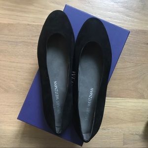 Stuart Weitzman Chic Flats Black Suede 8.5